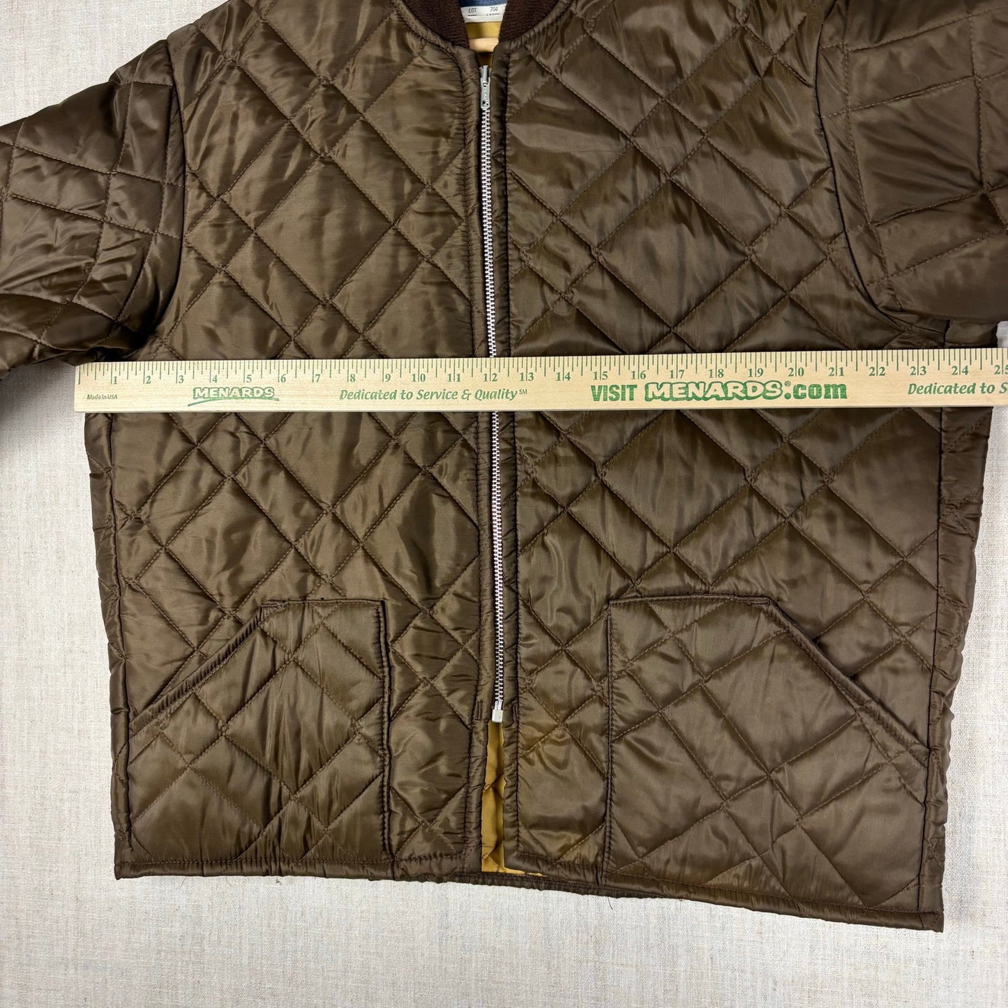 Vintage OshKosh B'Gosh 1960s Large Brown Quilted Jacket