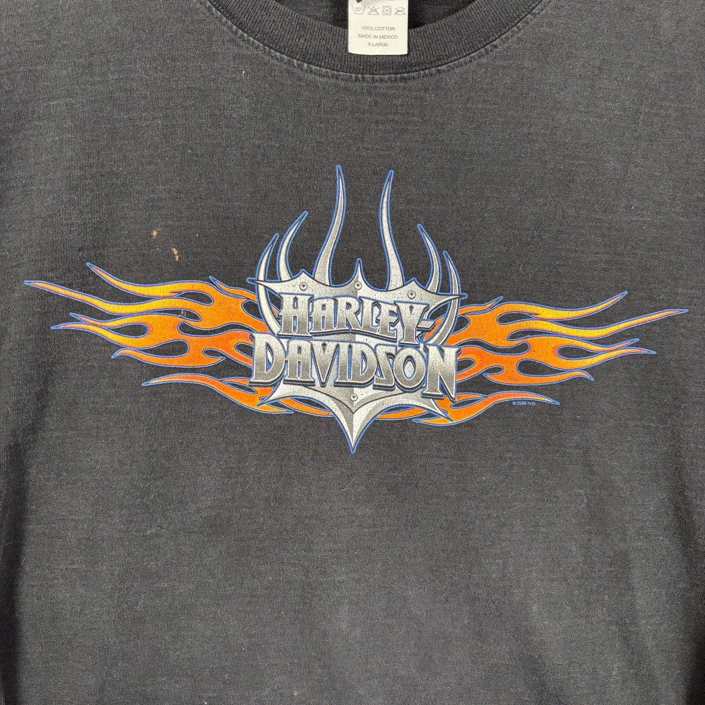 Harley Davidson Long Sleeve Print 2008 Black Tee
