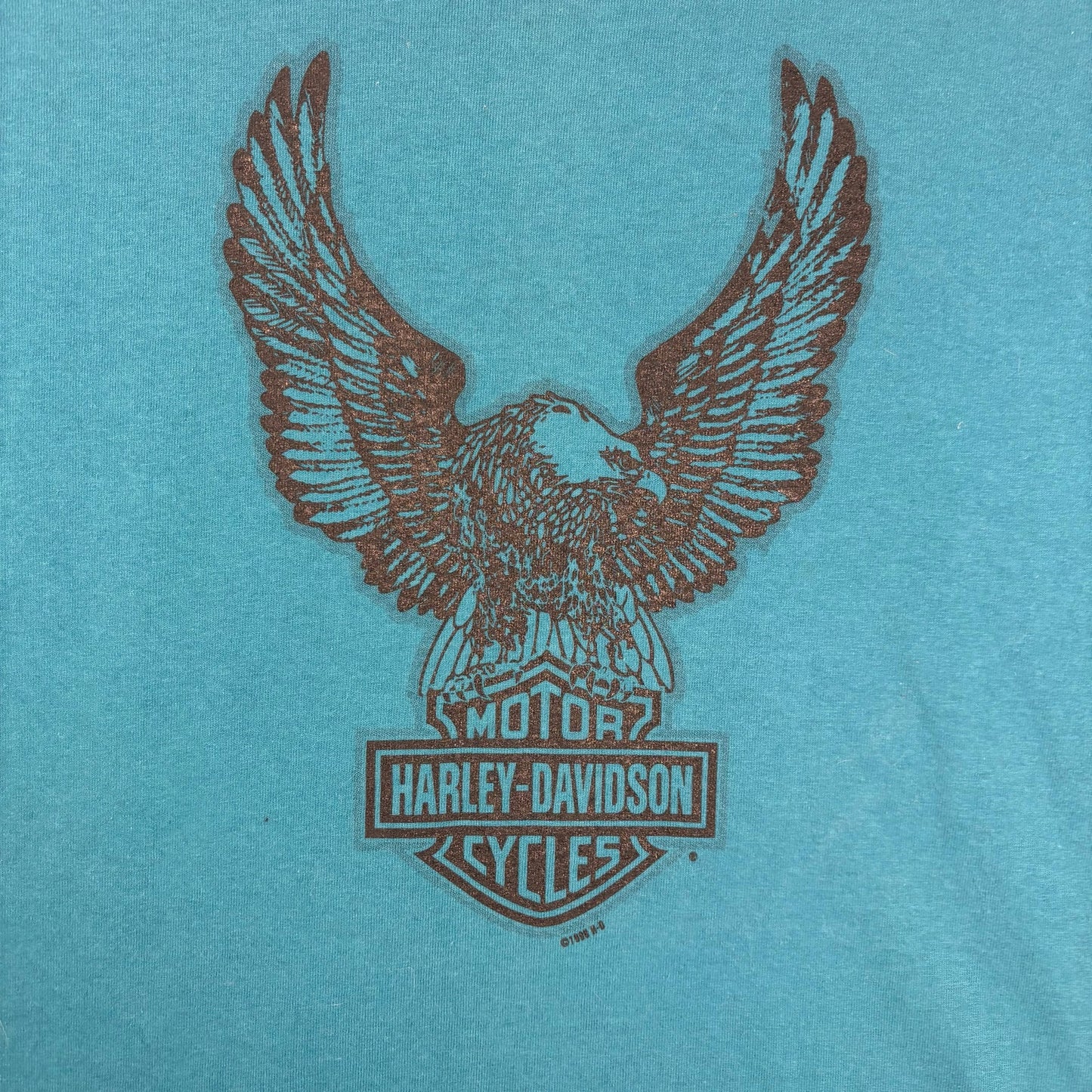 Vintage Harley Davidson 1999 Reversible Eagle Spell Out XXL Shirt
