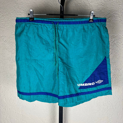 Vintage Umbro 90s Retro Nylon Soccer Running Large Gym Shorts