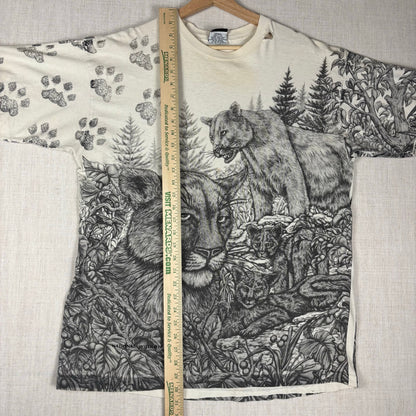Vintage Nature AOP Big Cat Portrait 1993 XL Shirt