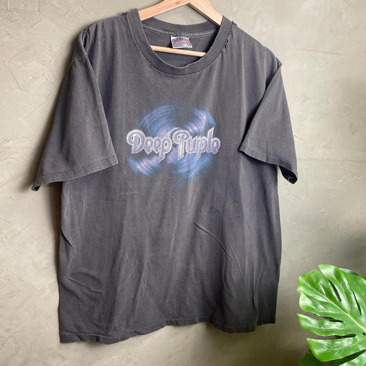 Deep Purple 90s Rock Tour Distressed Large Band Tee