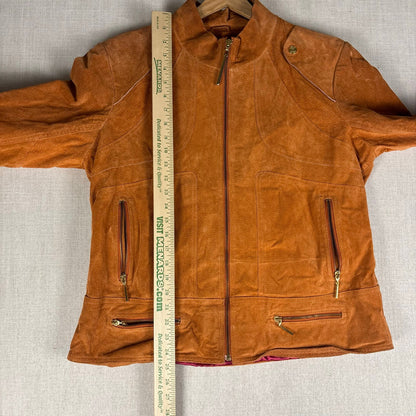Wilsons Leather Maxima 2 Piece Burnt Orange Suede Leather Jacket 2XL