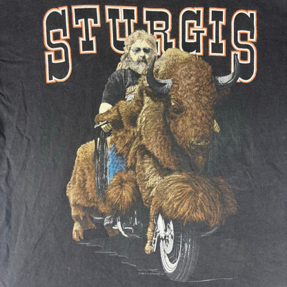Vintage Harley Davidson Sturgis Buffalo 1992 Bike Rally Shirt Large