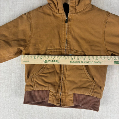 Y2K Carhartt Full Zip Hooded Duck Canvas Toddler 4T Wheat Jacket