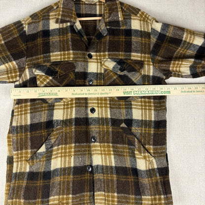 Vintage Mohair Deacon Brothers Wool Plaid Button Up Flannel Large