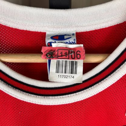 Signed Dennis Rodman 90s Champion Chicago Bulls Youth L 14-16 Jersey