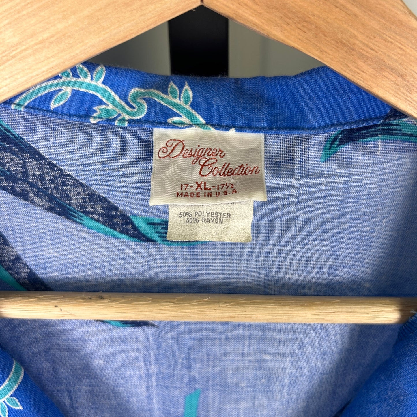 Vintage 90s Designer Collection Made in USA XL Hawaiian Floral Shirt