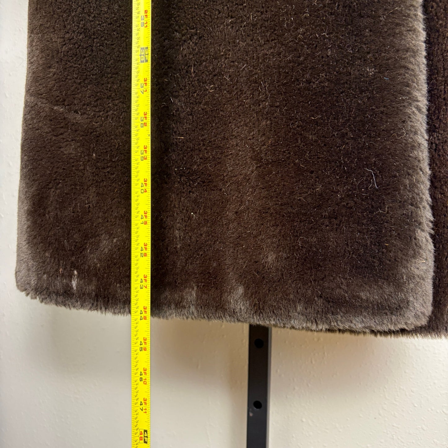 Vintage Borgana Faux Fur Double Breasted Dark Brown Coat