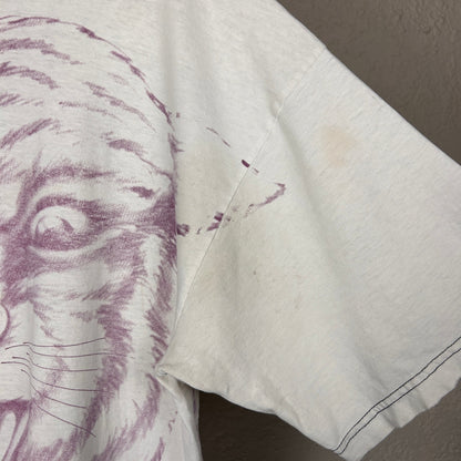 Vintage Morehouse College HBCU Maroon Tiger AOP Distressed Crazy XXL Tee