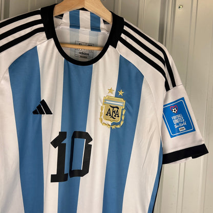 Lionel Messi Adidas 2022 World Cup Argentina XL Slim Fit Aero Ready Jersey