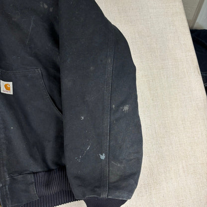Vintage Carhartt Made in USA Duck Canvas Quilted Hooded Jacket Large