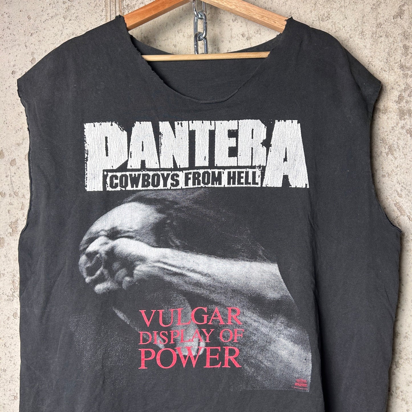 Pantera 1992 Cowboys From Hell Vulgar Display of Power XL Chopped Tee