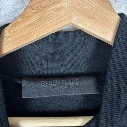 Essentials Fear of God NWT Mock Neck Jet Black Large Crewneck Sweater