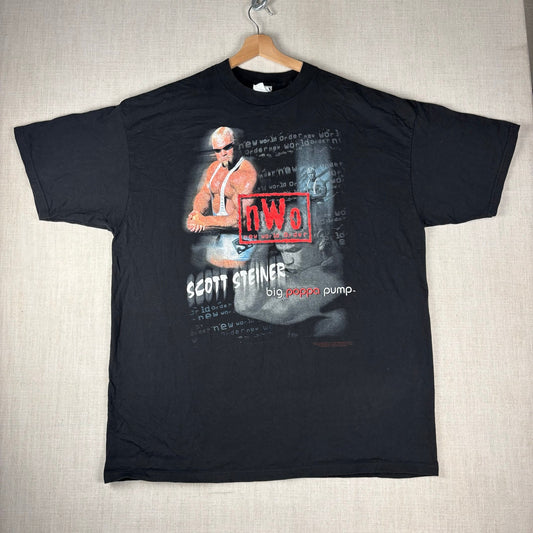 Vintage WCW Scott Steiner Big Poppa Pump NWO 1998 3XL Shirt