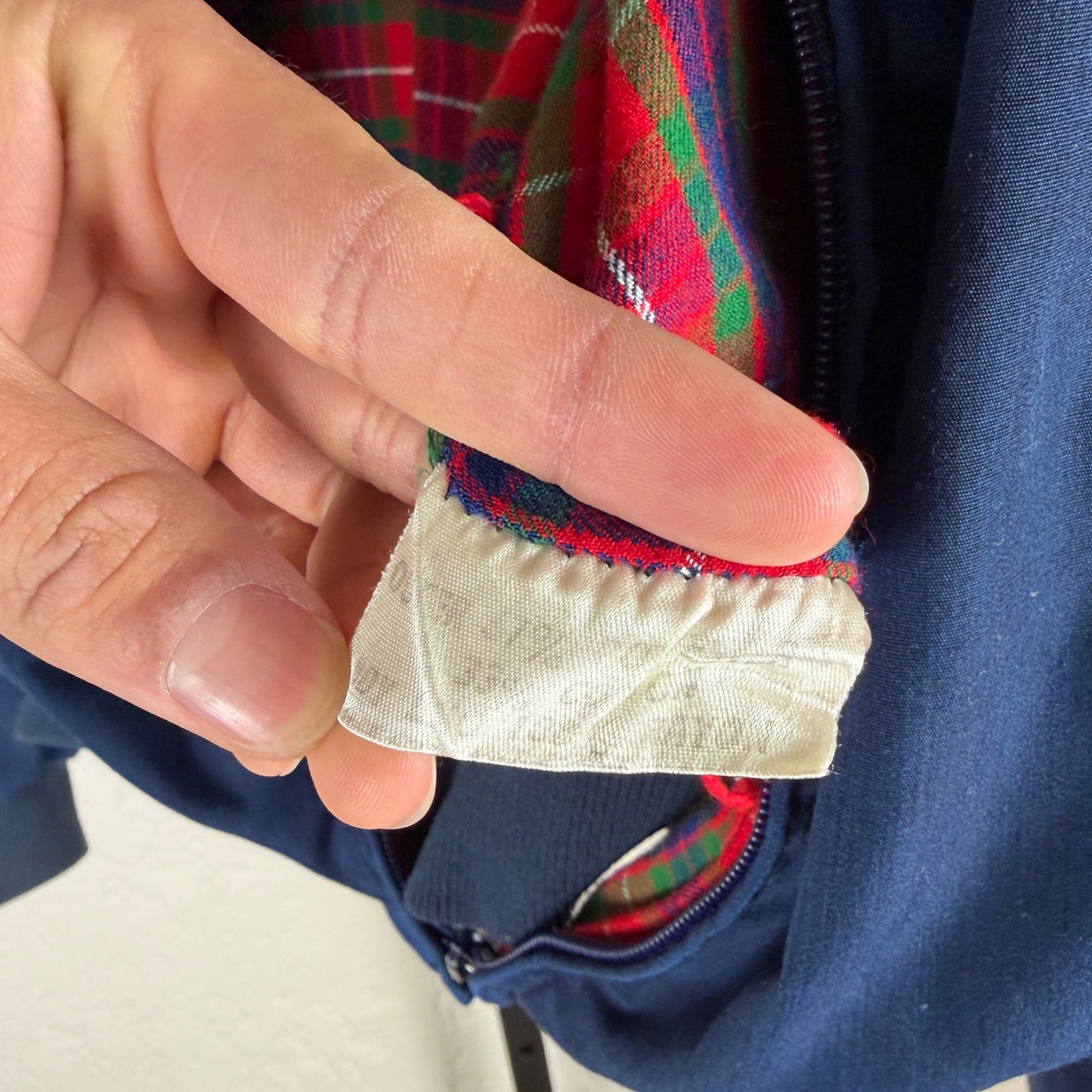 Vintage Baracuta G9 Harrington Bomber Tartan Lined Mens Small Jacket