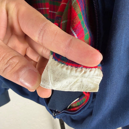 Vintage Baracuta G9 Harrington Bomber Tartan Lined Mens Small Jacket