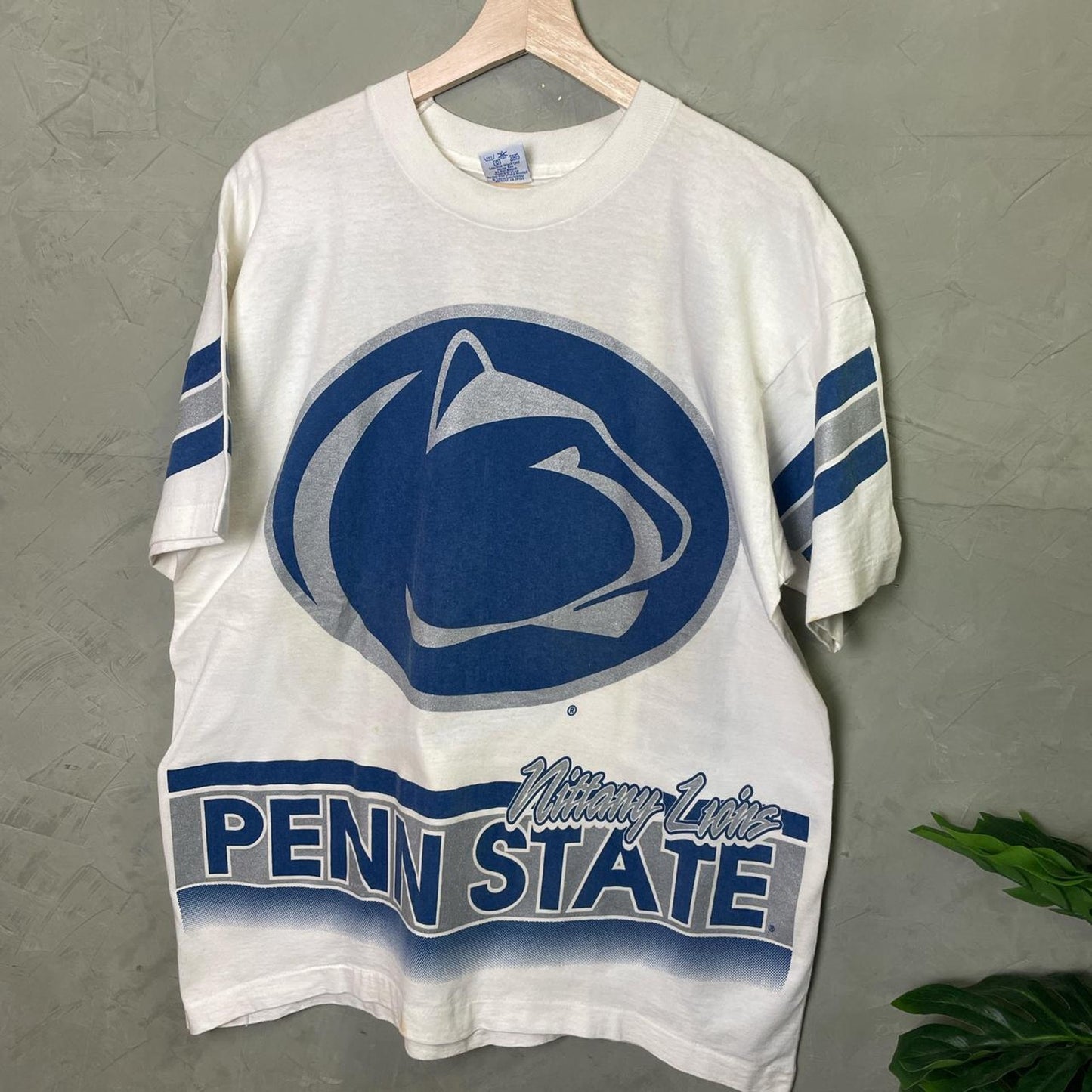 Penn State Nittany Lions Single Stitch Salem Sportswear AOP 1990s L