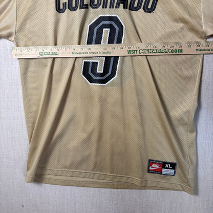 CU Boulder Colorado Buffaloes Nike Team XL Gold Mesh Football Jersey