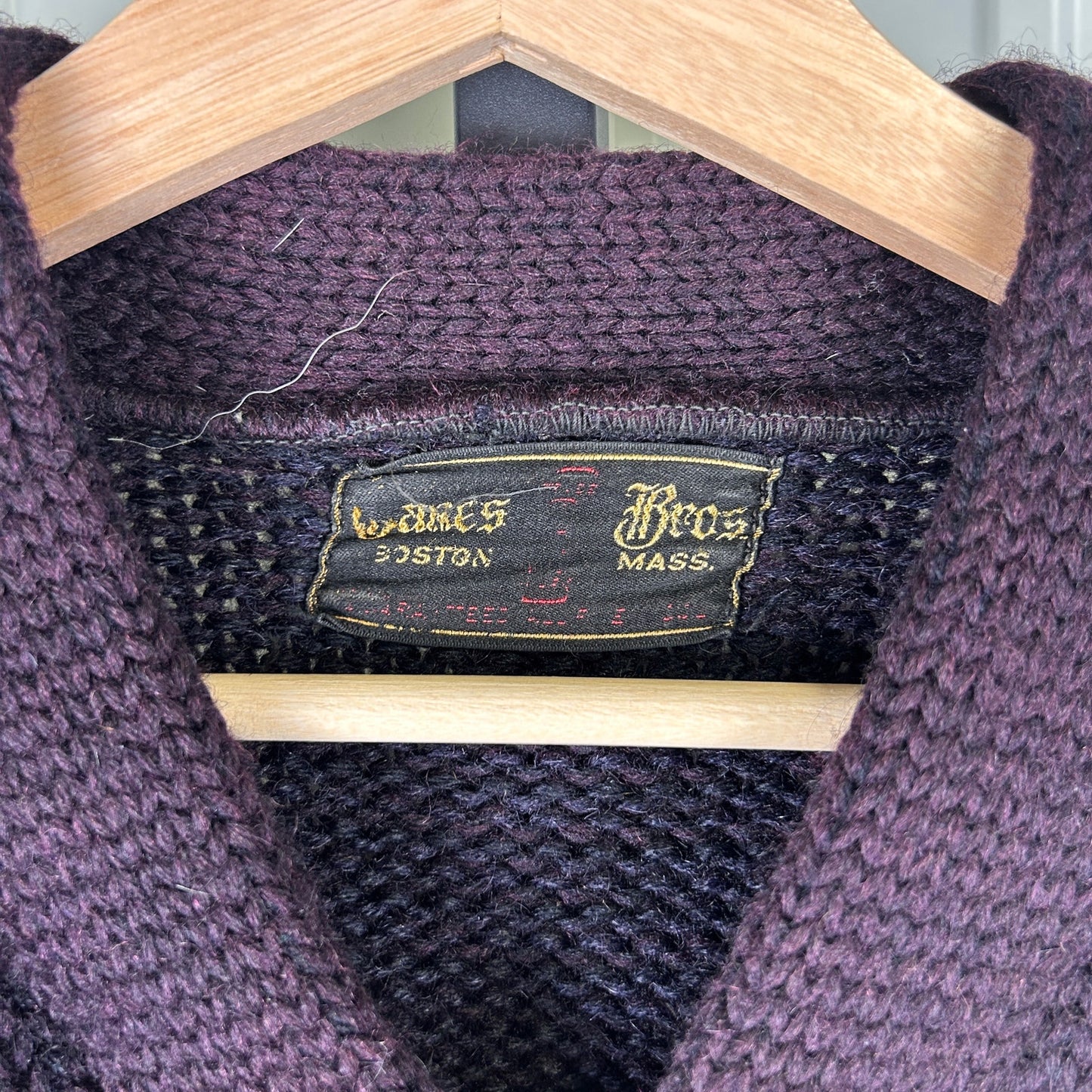 True Vintage Emerson College Lions Varsity 1950s Letter "E" V Neck Knit Sweater