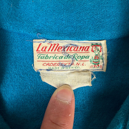 Vintage 1940s Mexican Souvenir Jacket La Mexicana Wool Dancing Couple Size Small