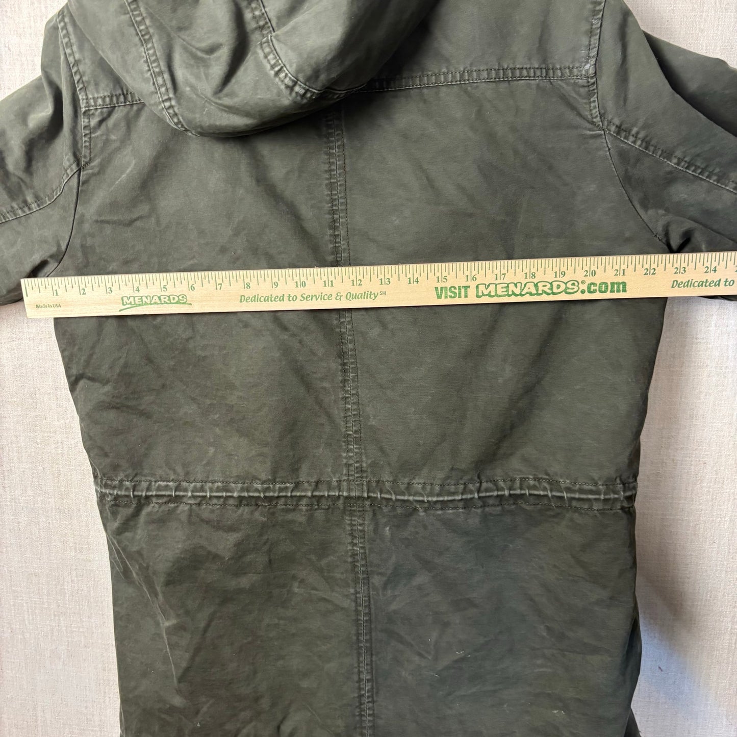 Abercrombie and Fitch Distressed Sherpa Lined Army Parka Small Hooded Jacket