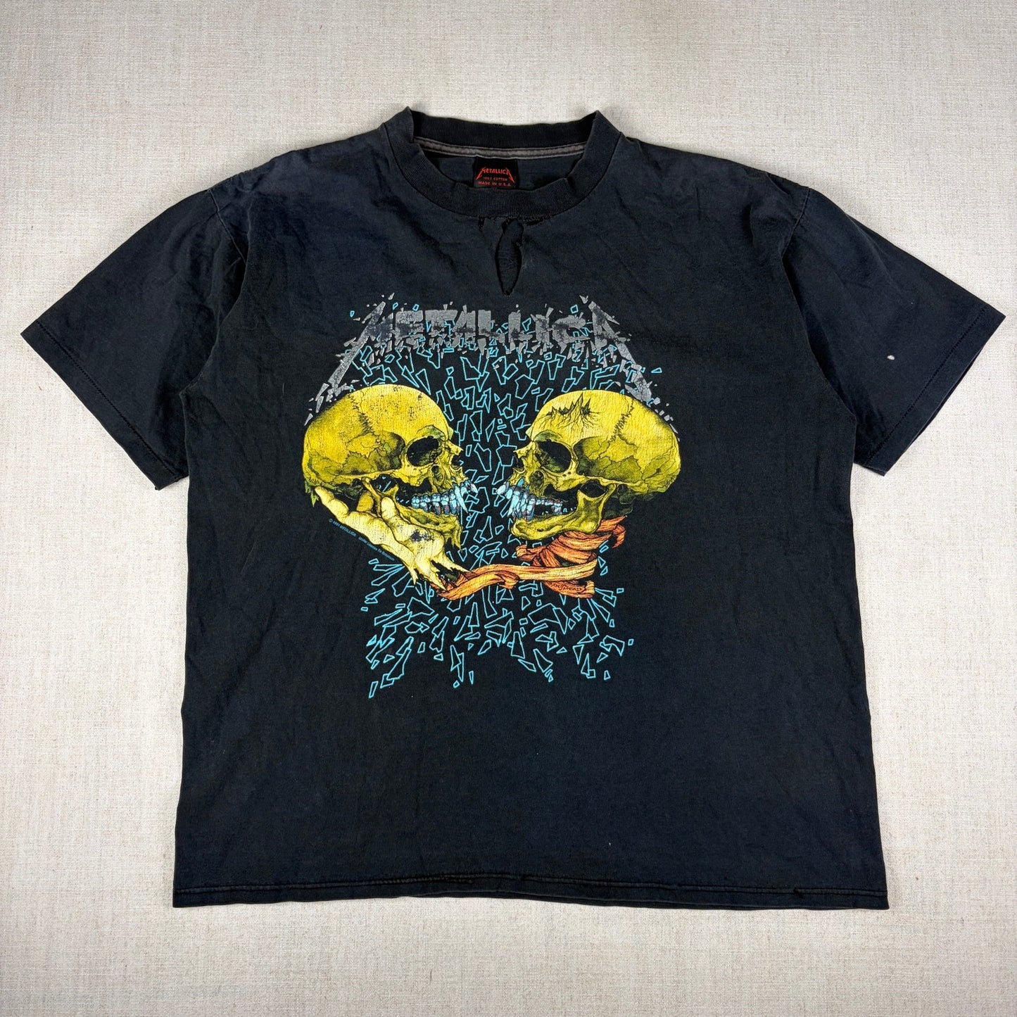 Vintage Metallica Pushead Sad But True 1991 Distressed Faded XL Tee