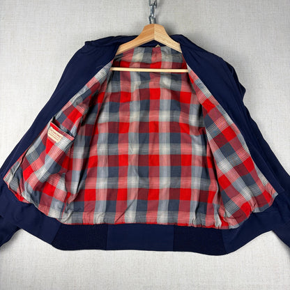 Vintage 1950s Ricky Gabardine Rayon Jacket Rockabilly Plaid Desmonds Medium