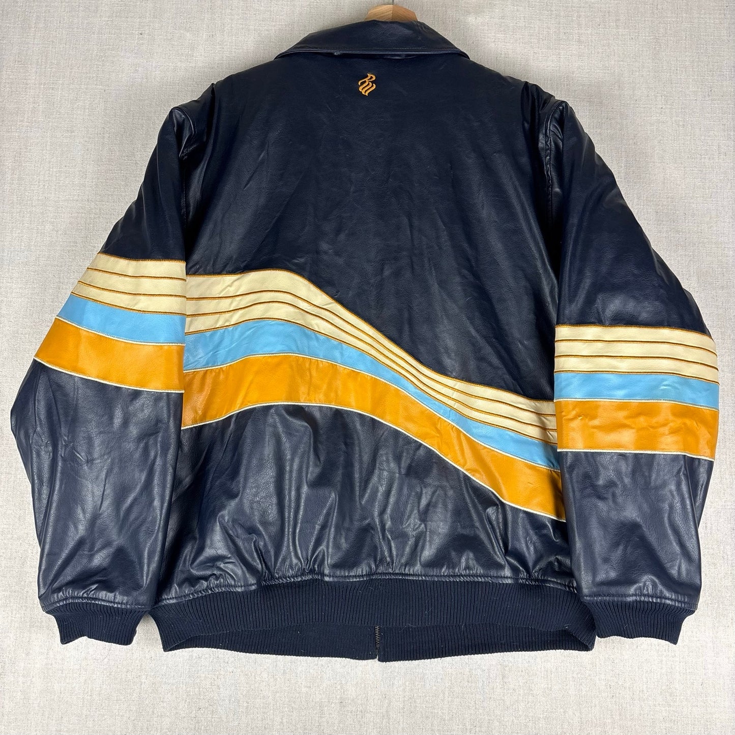 Y2K RocaWear Faux Leather Wave Style Hip Hop XL Jacket