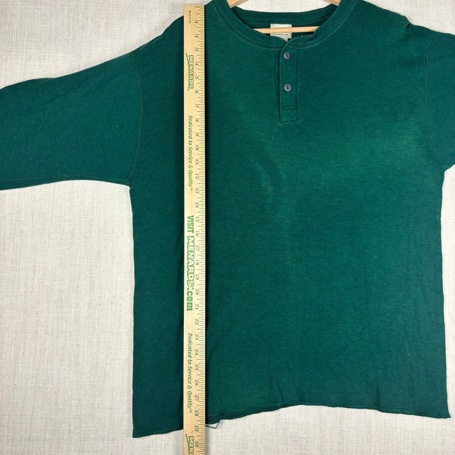 Vintage LL Bean River Drivers Double Layer Sun Faded Henley Shirt