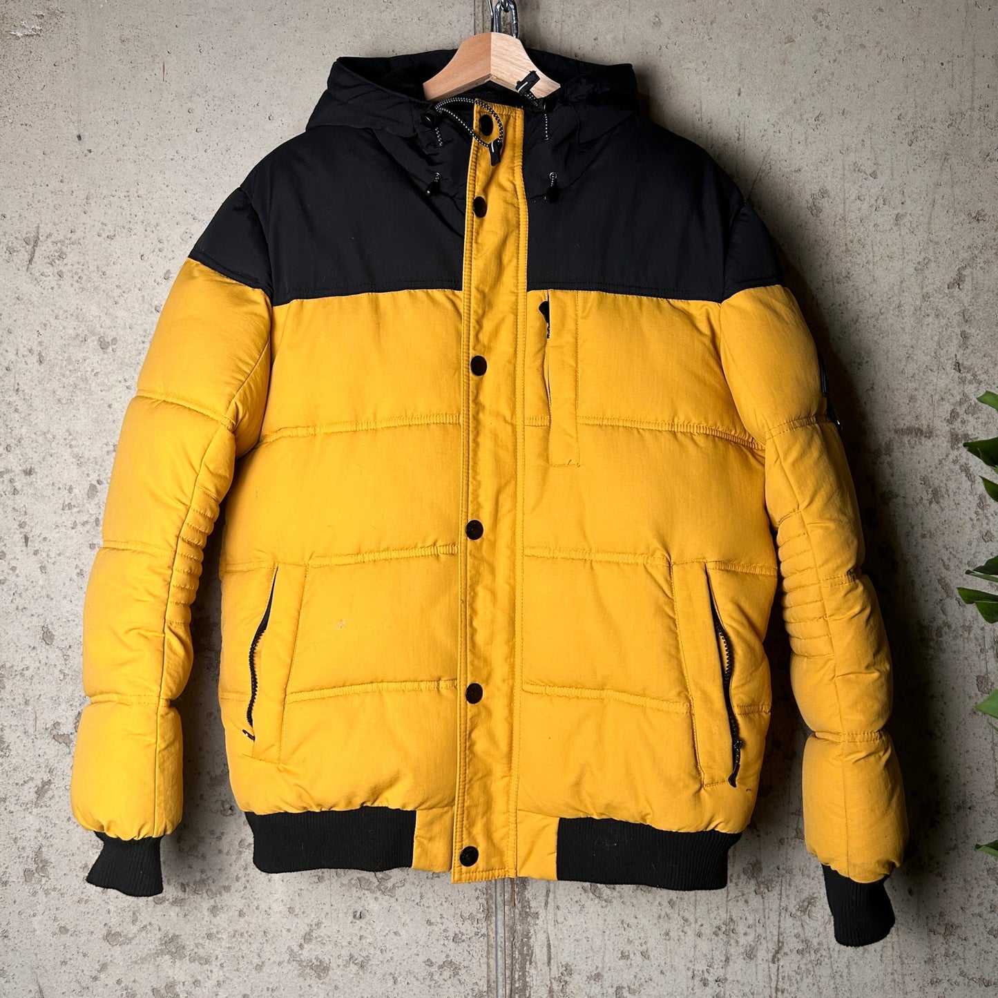 Southpole Y2K Two Tone Puffer Jacket M With Hood