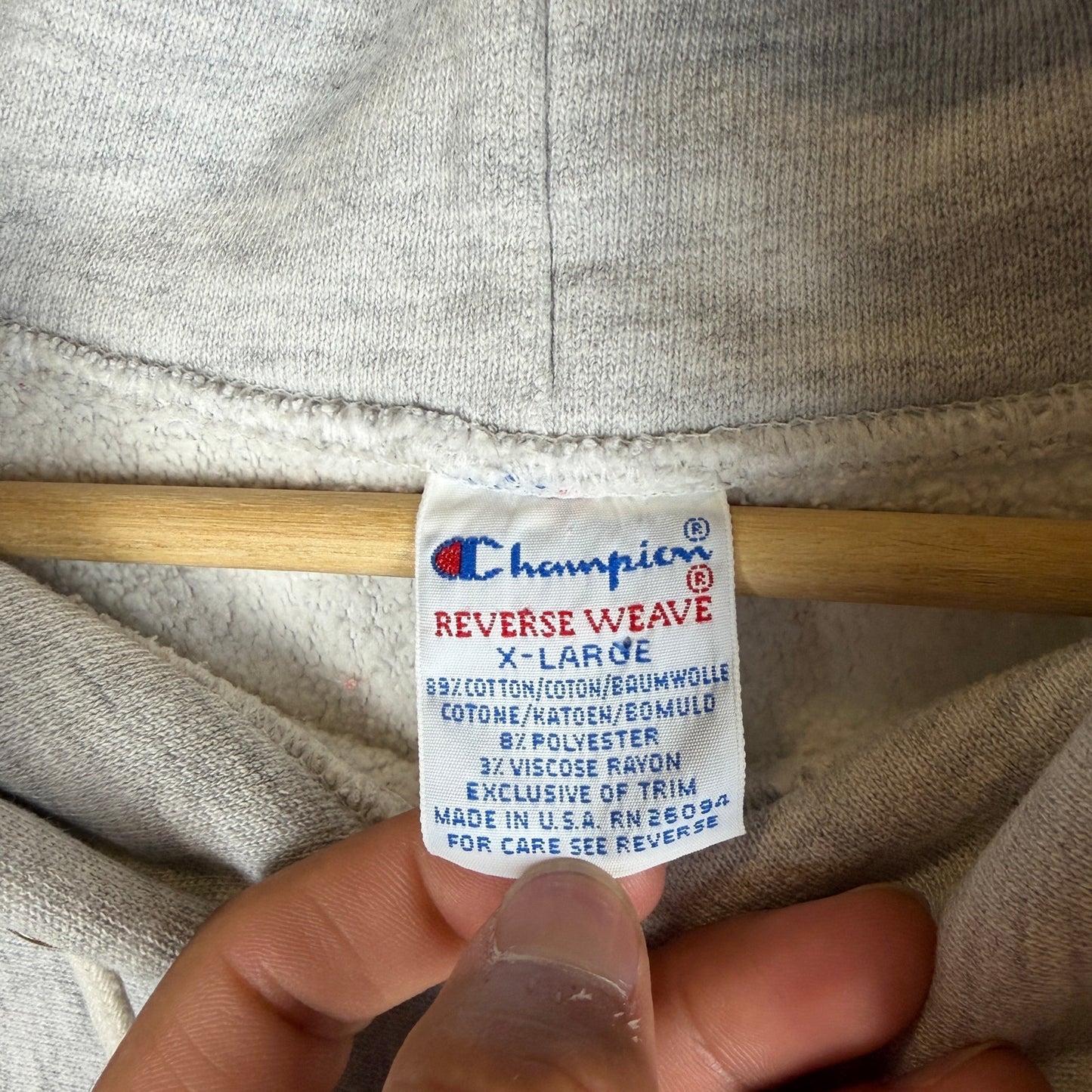 Vintage Champion Reverse Weave 90s Hoodie Wisconsin Badgers XL