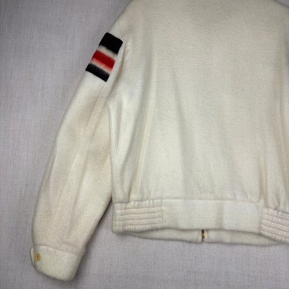 1950s Ricky Campus Nylon Jacket Fuzzy Striped True Vintage Sz 40