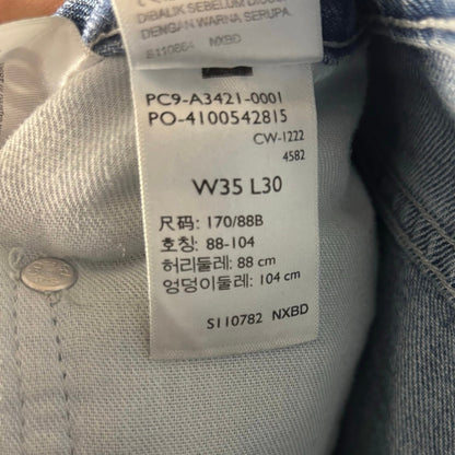 Vintage Levis Silvertab Loose Custom Wide Leg Baggy Two Tone Sz 35 Denim Jeans