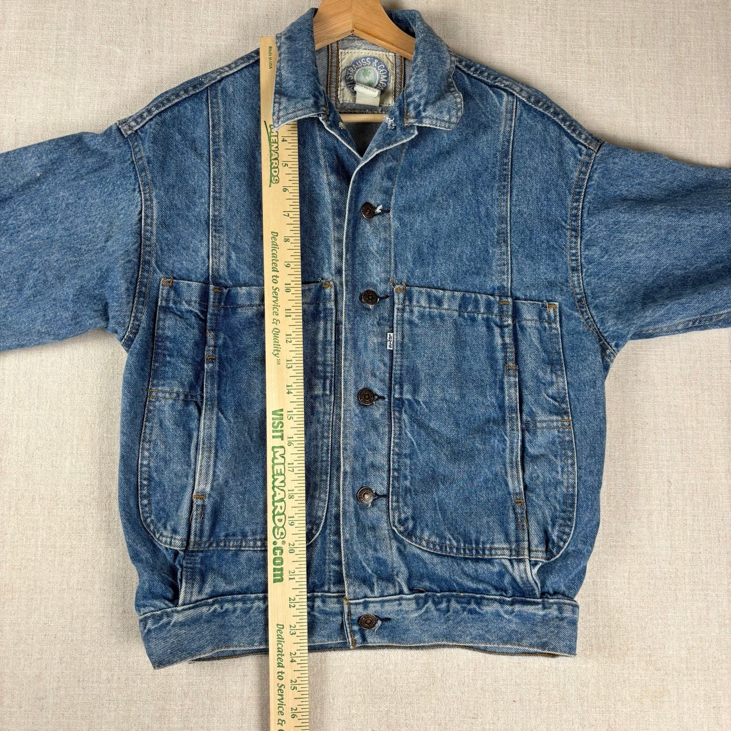 Vintage Levis White Tab Denim Trucker Jacket 90s XS