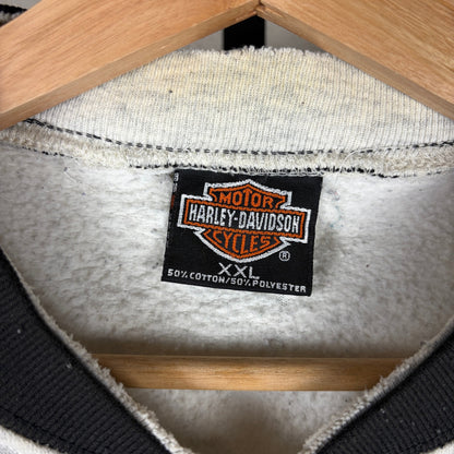 Harley Davidson 1998 Kenosha Wisconsin Two Tone XXL Full Zip Sweater
