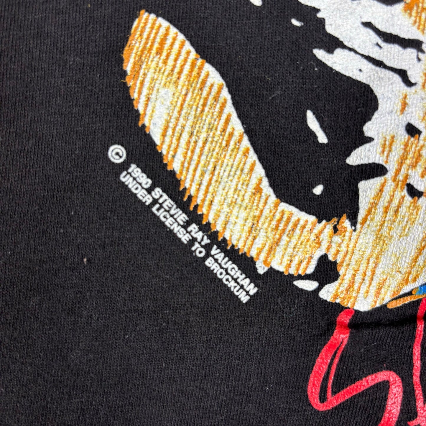 Vintage Stevie Ray Vaughn Double Trouble 1990 In Step Tour XL Band Tee