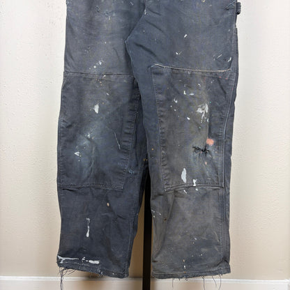 Vintage Distressed Carhartt Double Knee Overalls Bibs 38x28