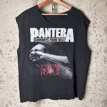 Pantera 1992 Cowboys From Hell Vulgar Display of Power XL Chopped Tee