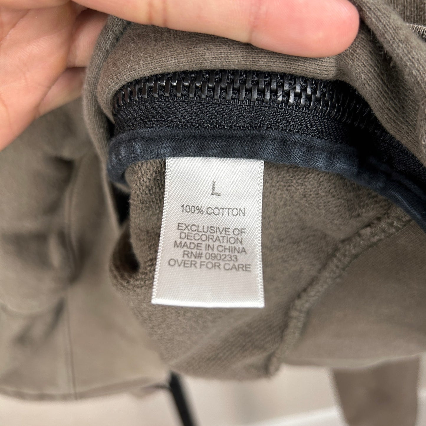 Fear Of God FOG Essentials Half Zip Heavyweight Large Earth Tone Hoodie