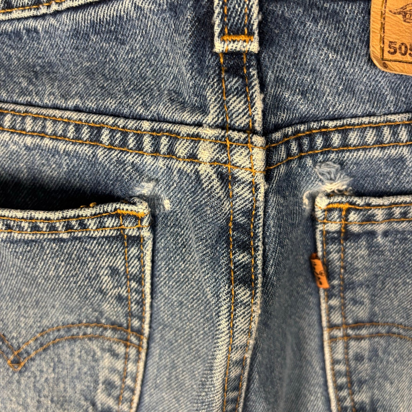 Vintage Levis 505 Orange Tab 31x32 Staight Fit Regular Mens Jeans