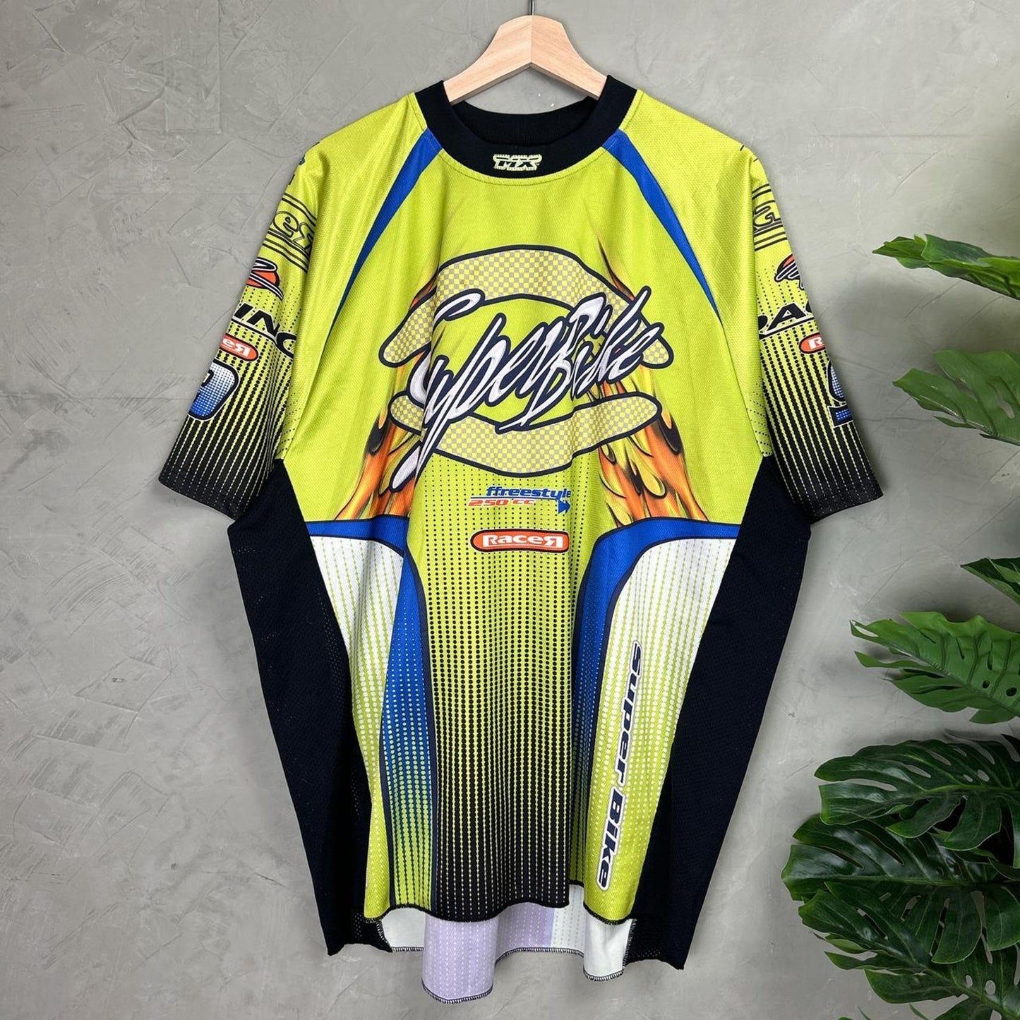 Super Bike Y2K MX Freestyle Flames Fox Racing XL Shirt