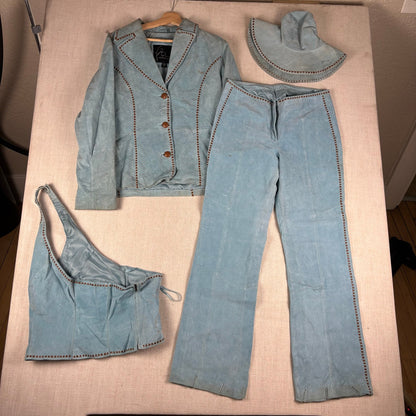 Vintage Wilsons Leather Venus Williams RARE Blue Suede Leather Full Set XL
