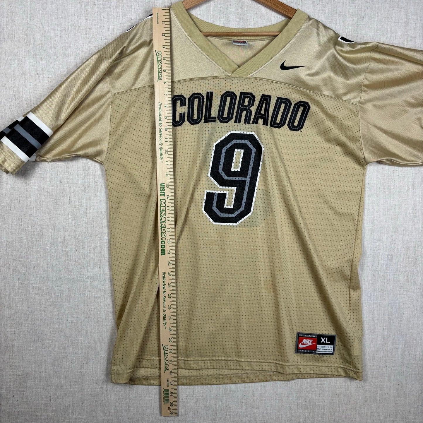 CU Boulder Colorado Buffaloes Nike Team XL Gold Mesh Football Jersey