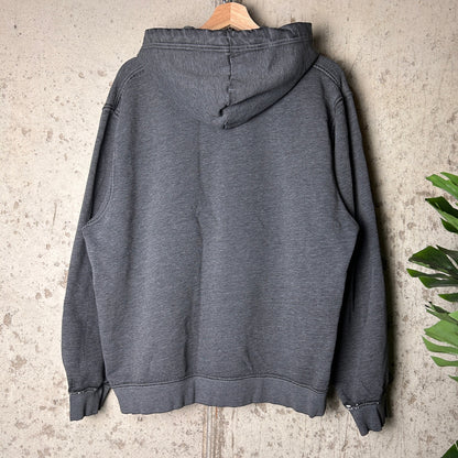Nike Silver Tab Charcoal Tonal Essential Distressed Large Y2K Hoodie