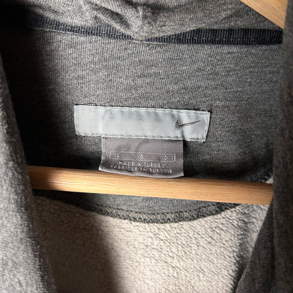 Nike Silver Tab Charcoal Tonal Essential Distressed Large Y2K Hoodie