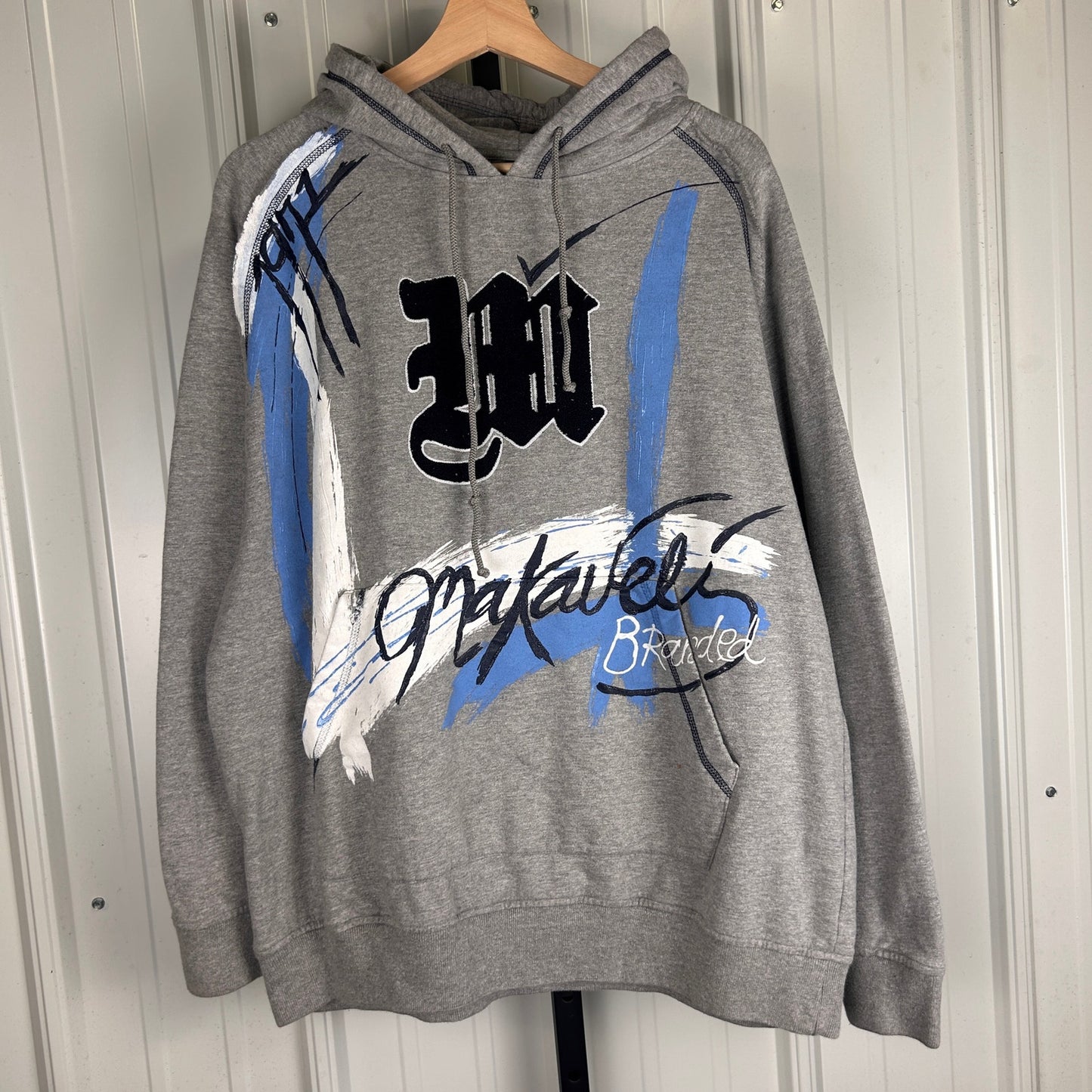 Makaveli Branded Y2K Southpole Style Skater Large Baggy Hoodie