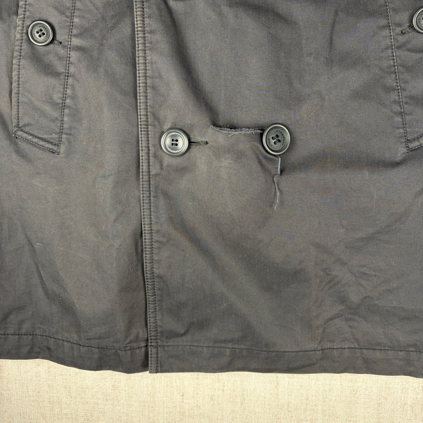 Burberry Brit Nova Check Double Breasted XXL Trench Coat