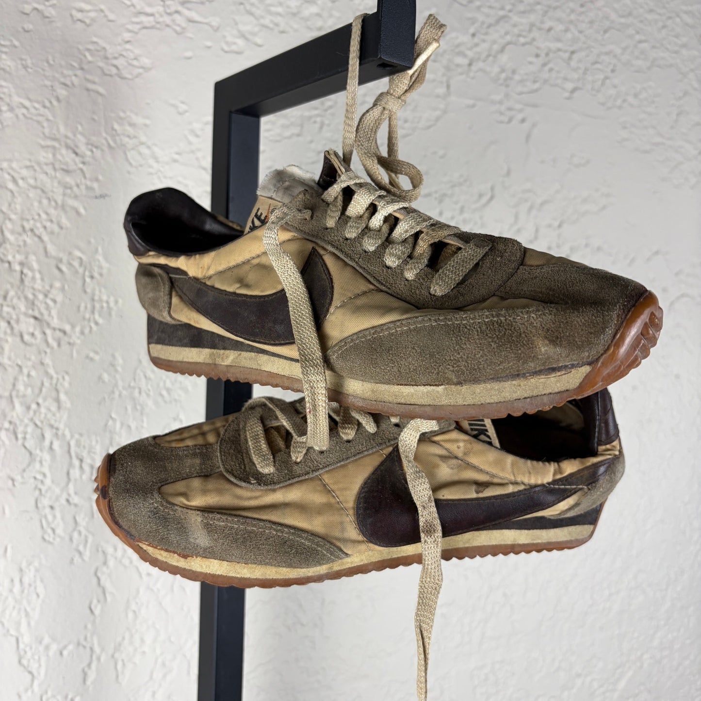 1980s Nike Oceania Trainers Made in Korea Dark Brown Mens 8.5