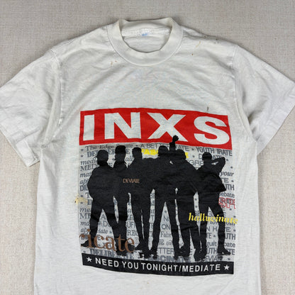 Vintage INXS 1988 Kick Tour Australian Rock Band Small Tee